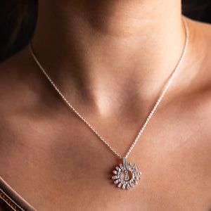 Drops of Sun Charm Necklace in Sterling Silver by Mulxiply
