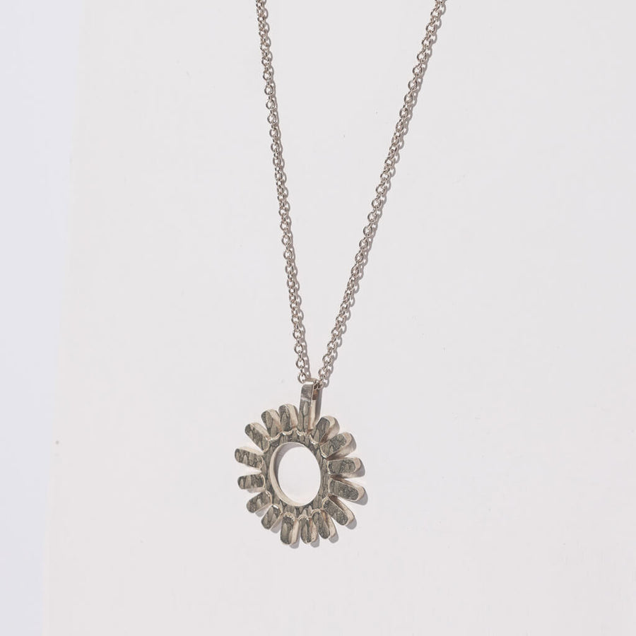 Sun Pendant Necklace by Mulxiply in Sterling Silver