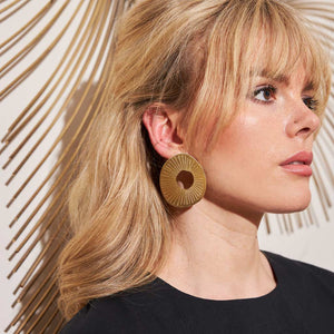 70s inspired statement earrings by mulxiply. 