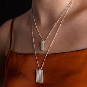 Ethically crafted modern layering necklaced in silver by Mulxiply