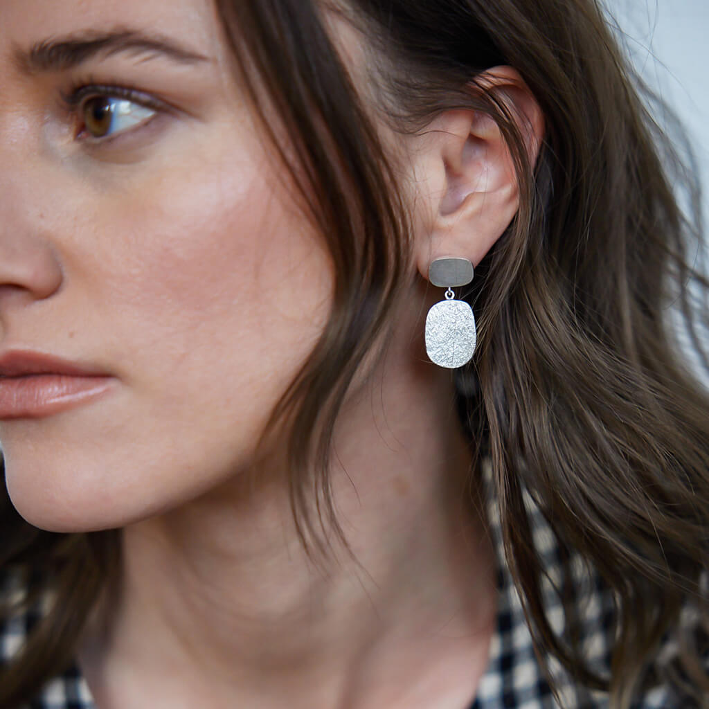 Skipping Stones Dangle Earrings - Sterling Silver