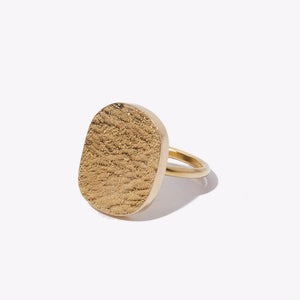 Skipping Stone Ring in brass by Mulxiply