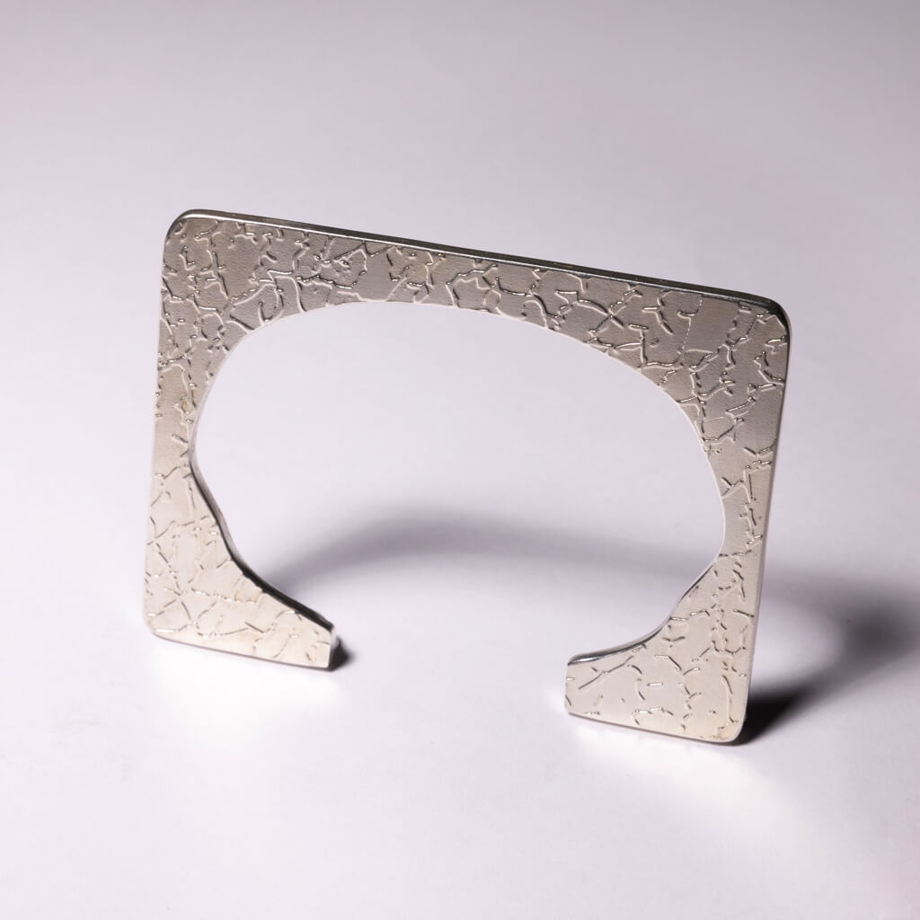Square sterling bangle by Mulxiply