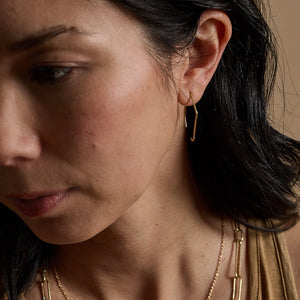 Minimal, organic thin wire earrings