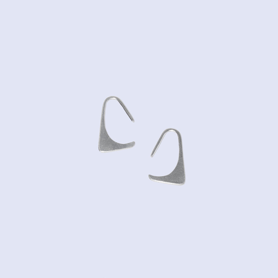 wave Hook Earrings in Sterling Silver by Mulxiply