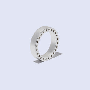 Solid Sterling Silver Ring with perforated holes