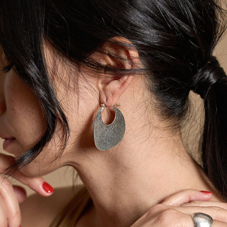 Sterling Silver Hoop Earrings by Mulxiply