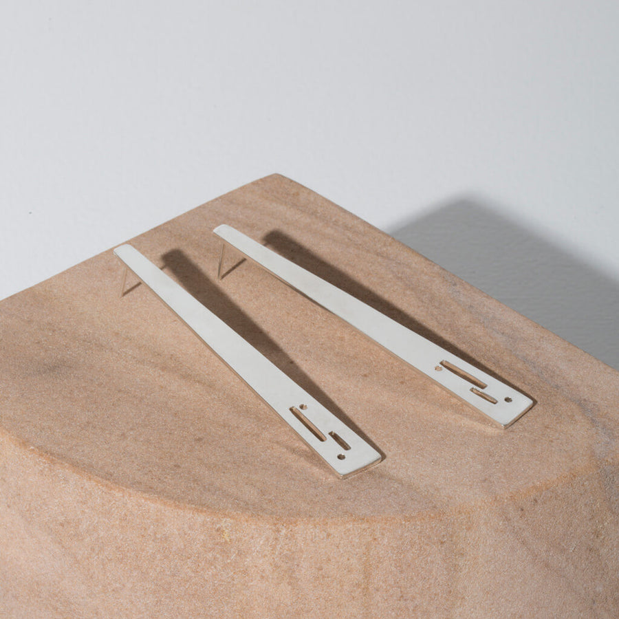 SALE - Open Path Statement Earrings - Sterling Silver