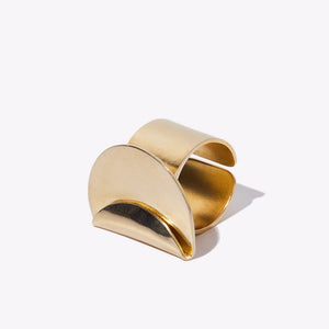 Enfolded circle statement ring by Mulxiply