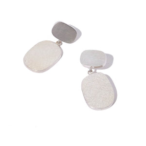 Modern, organic oval shaped earrings.