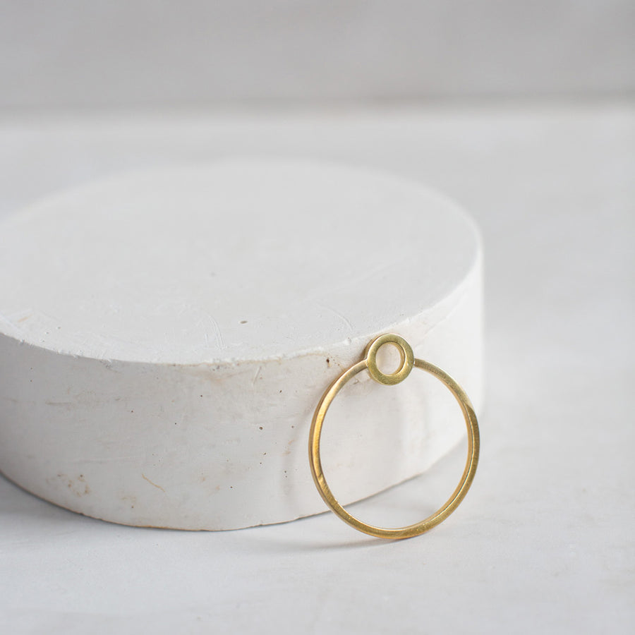 Modern Brass Napkin Rings for Florals by Mulxiply and Campfire Pottery