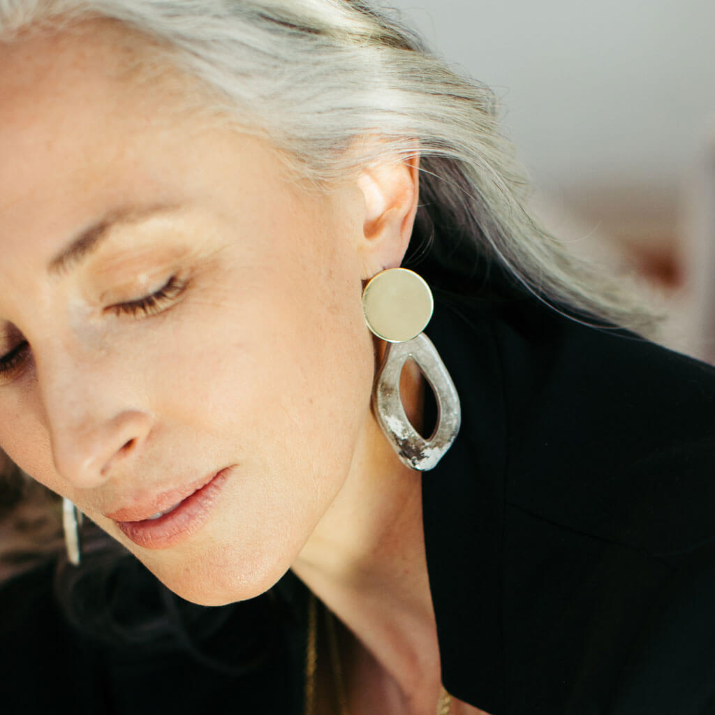 Dramatic Raku make these drop earrings truly unique.