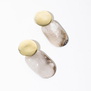 Smooth Oval Drop Earrings by Multiply and Campfire Pottery