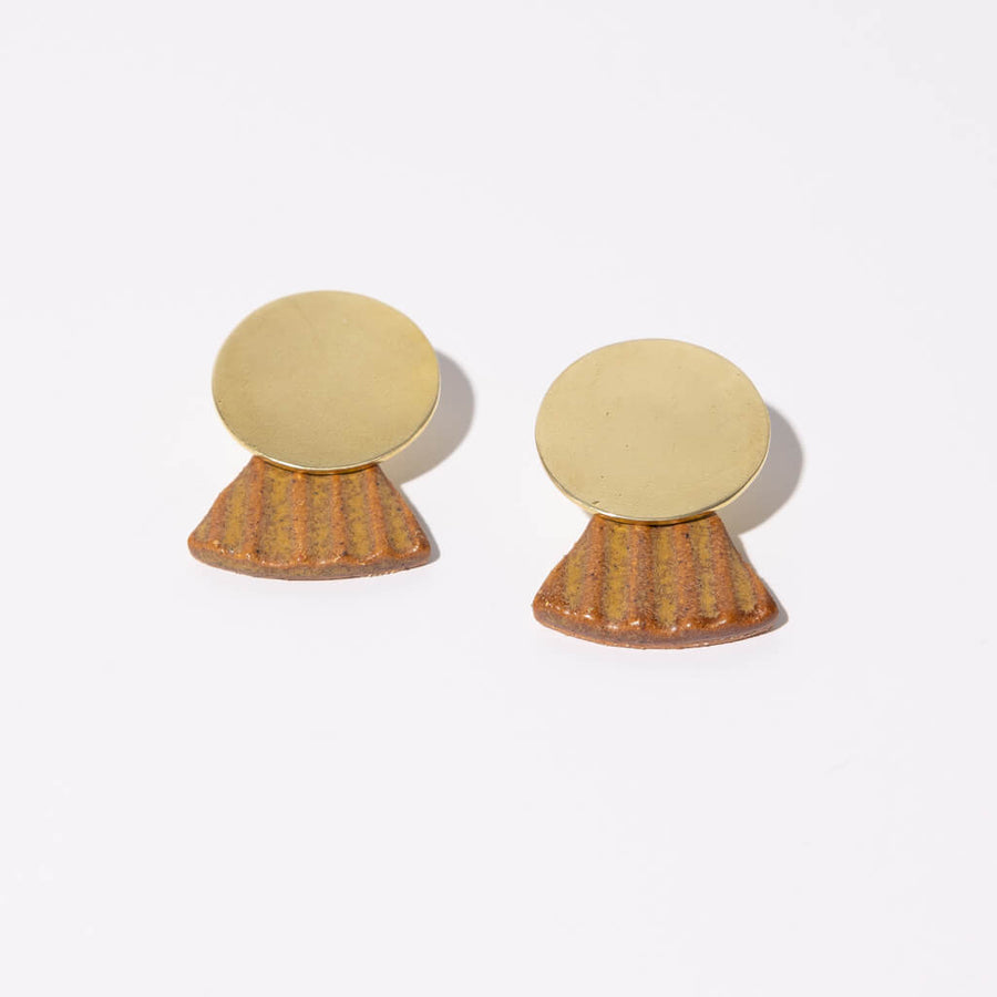Reeded Fan Drop Earrings by Ember in Portland, Maine