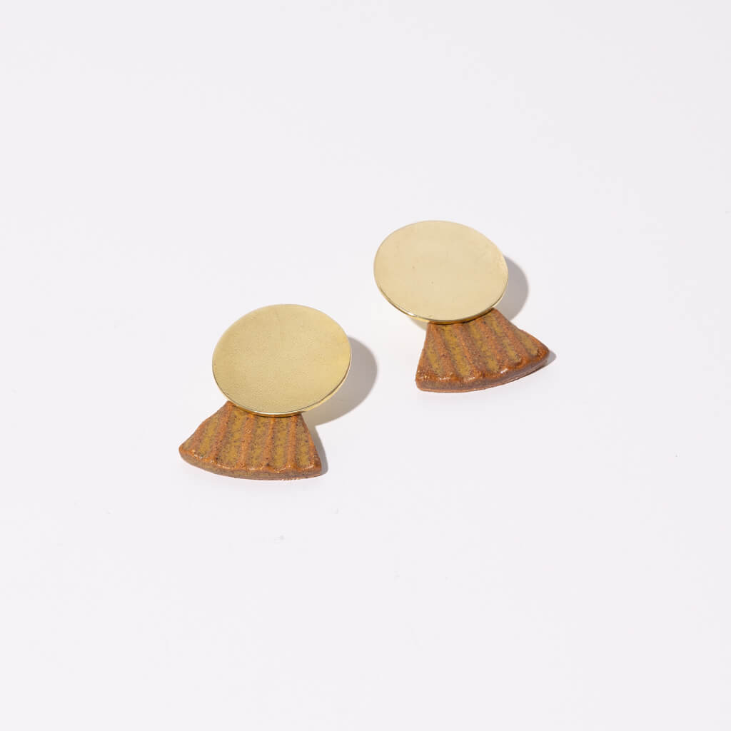 Reeded Fan Drop Earrings by Ember in Portland, Maine