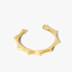 Hand-forged, unisex adjustable brass bracelet.