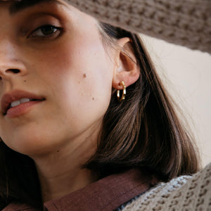 Modern and timeless jewelry. The perfect hoop that looks good on anyone.