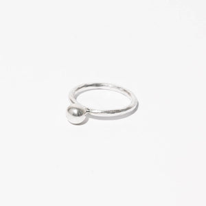 Simple Orb Droplet Ring in Sterling Silver by Mulxiply
