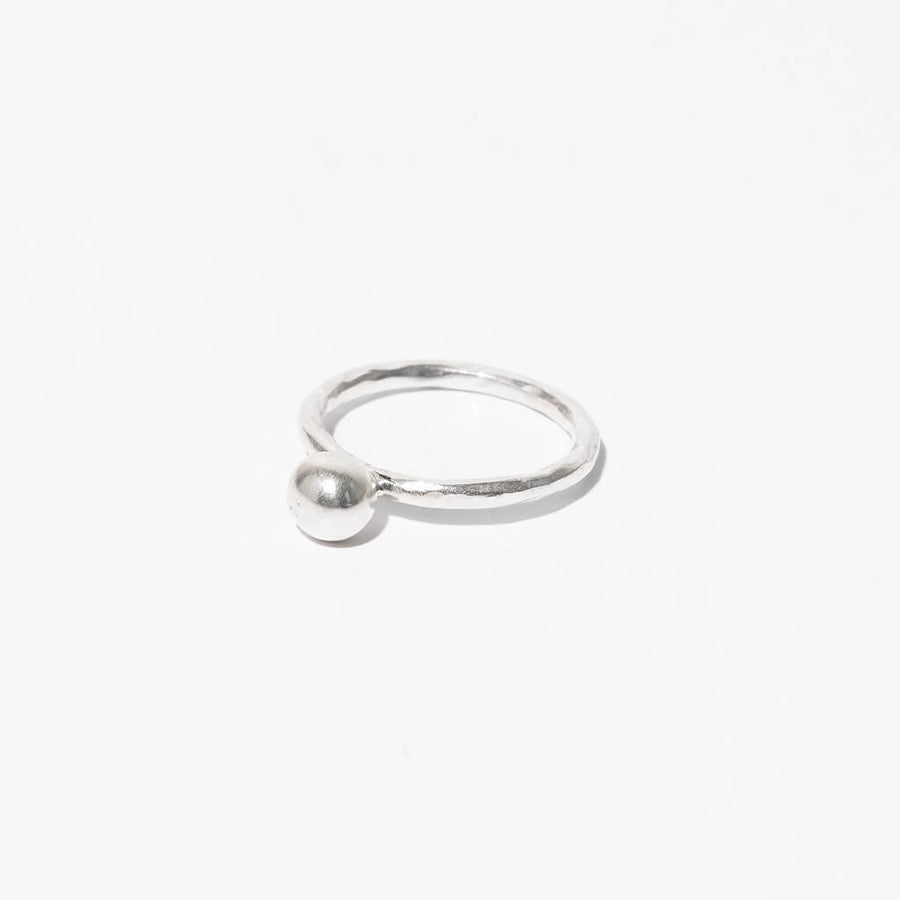Simple Sterling Silver Orb Layering Ring by Mulxiply