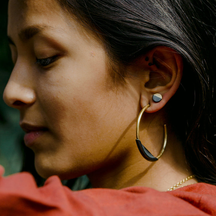 Earth + Sky Hoop Earrings by MULXIPLY