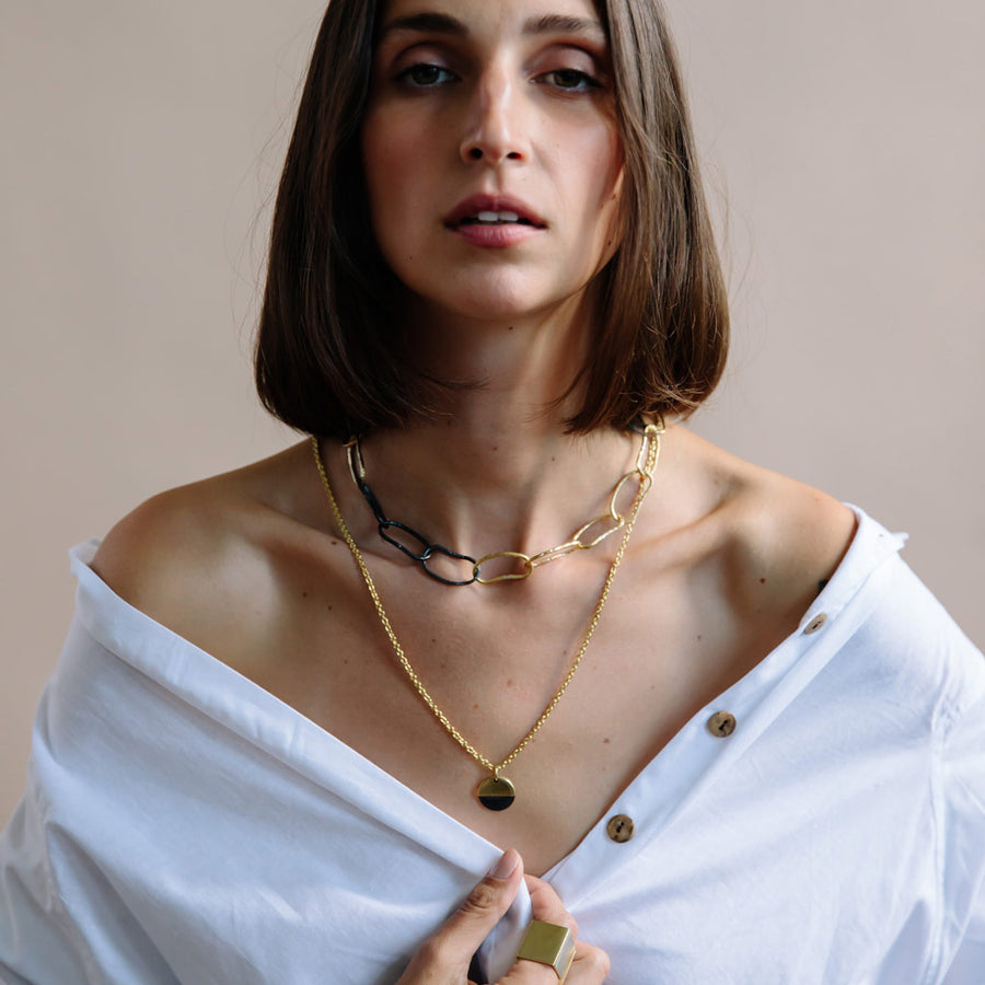 Earth + Sky Mini Pendant Necklace by MULXIPLY