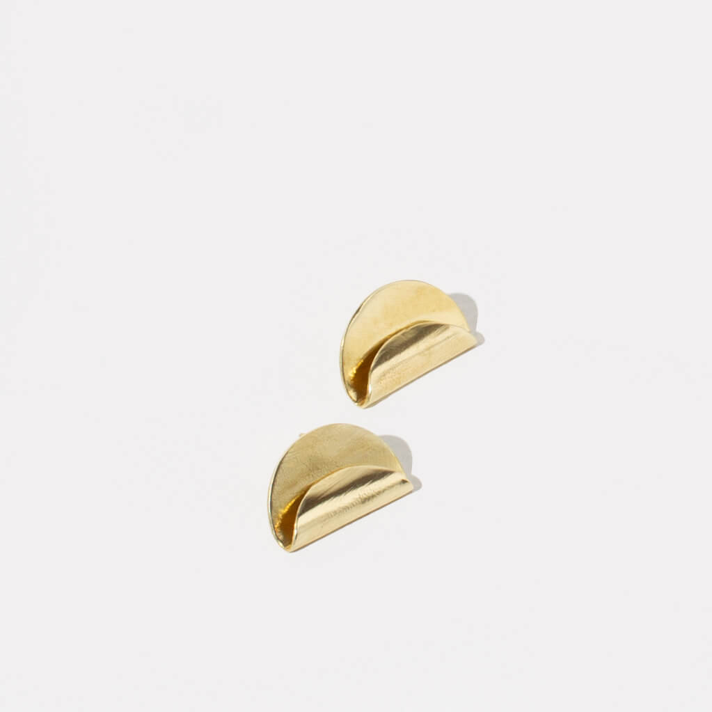 MULXIPLY Enfold Earrings - Brass