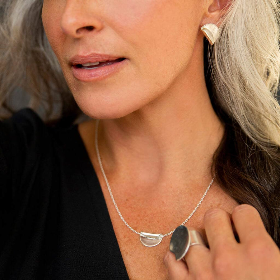 Minimalist, modern jewelry by MULXIPLY made by fairtrade artists.