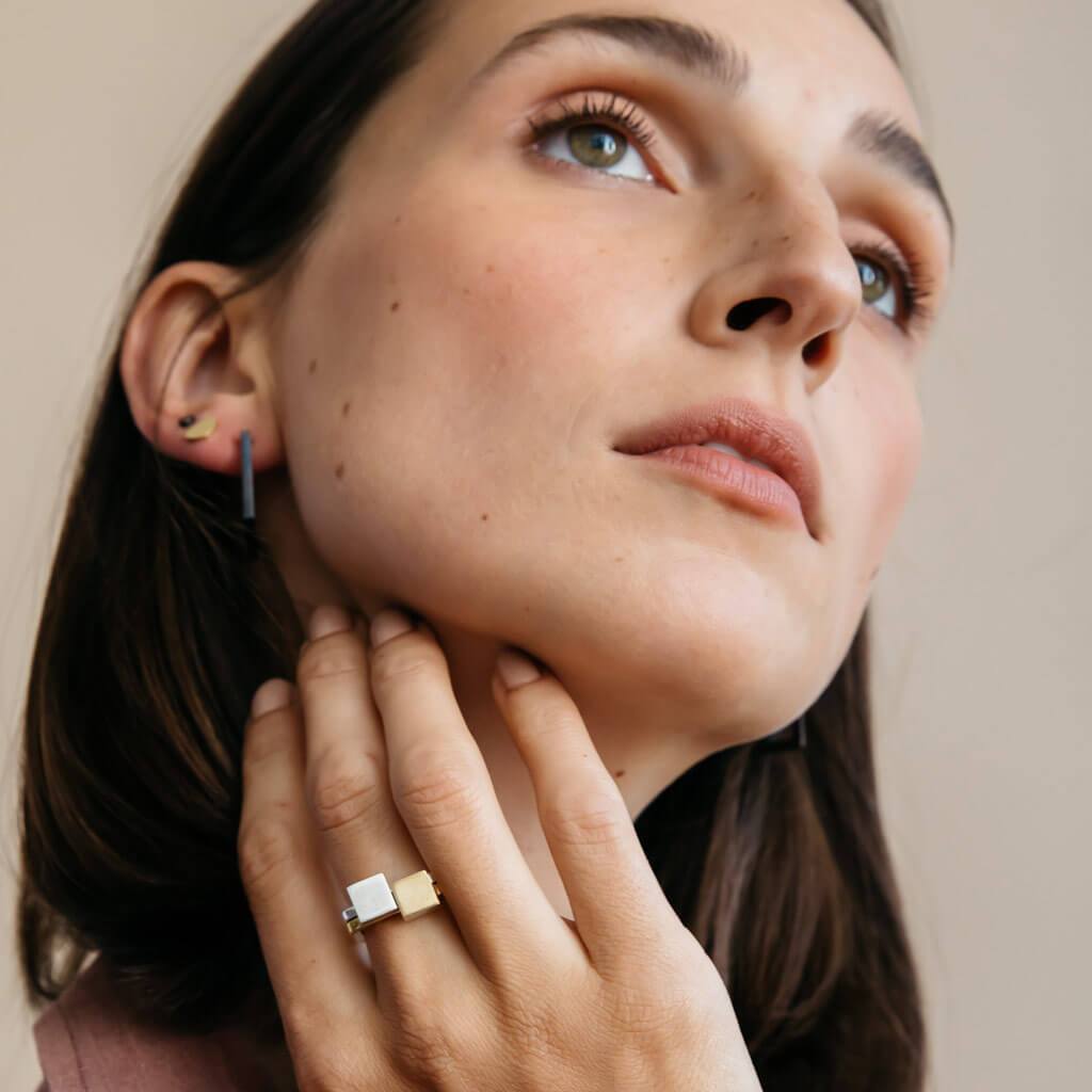 Square Stackable Rings Square Stacking Ring - Sterling Silver | MULXIPLY