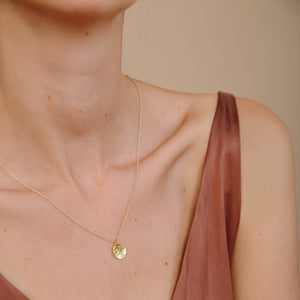 Dainty brass necklace, ideal for layering. 
