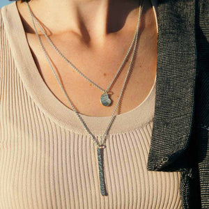 Silver layering necklace. Ethically made jewelry by Mulxiply.