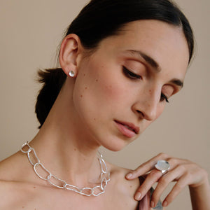 Stunning sterling silver statement pieces. Handmade jewelry designed by Tanja Cesh.