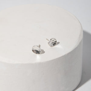 Silver earrings for the minimalist. Designed in Maine.