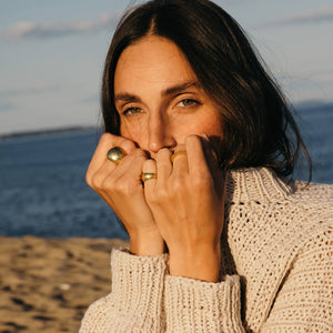 Shine bright with these handmade brass rings.