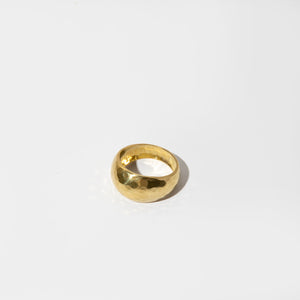Handmade brass pinky ring. Ethically sourced and crafted in Nepal.