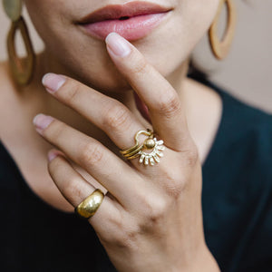 Stackable Rings Set by Mulxiply. Sustainable fashion accessories.