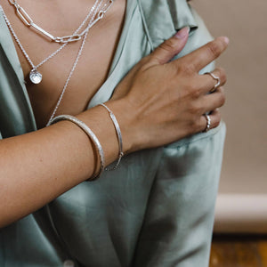 Sterling silver layering jewelry for your sustainable fashion essentials by Mulxiply