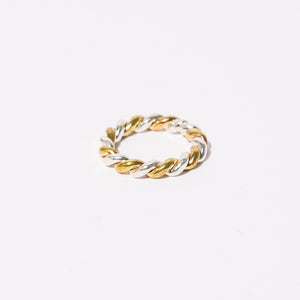 Large Rope Ring in Brass and Sterling Silver by Mulxiply