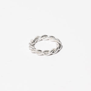Stunning silver rope ring handmade by Mulxiply