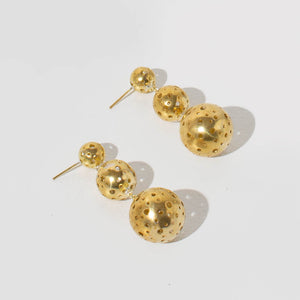 Ethically made modern brass earrings by MULXIPLY.