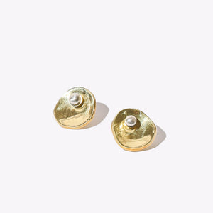 Ethically made everyday earrings in brass.
