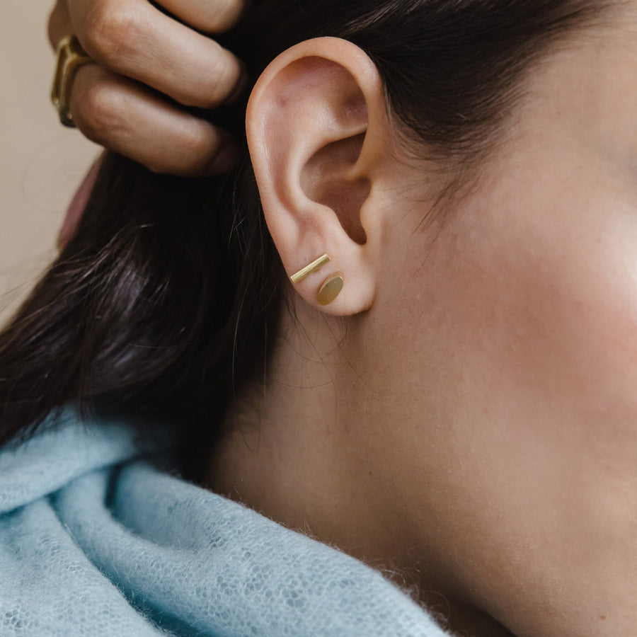 MULXIPLY Forage Stud Earring Set of 3 Pairs - Brass