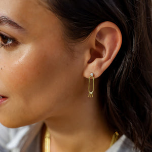 Convertible earrings by Mulxiply. Sustainable jewelry ethically crafted.