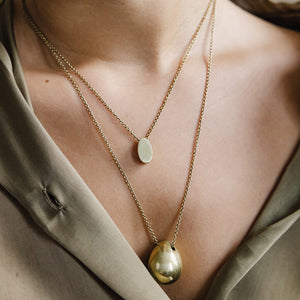 Pebble and Pod Layering Necklaces by Mulxiply