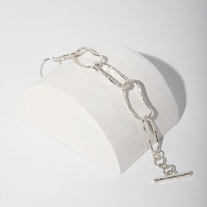 Hammered Sterling Silver created by jewelry designer Tanja Cesh in Portland, Maine.