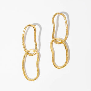 Hammered into organic shapes that capture the light and dance on your ears.