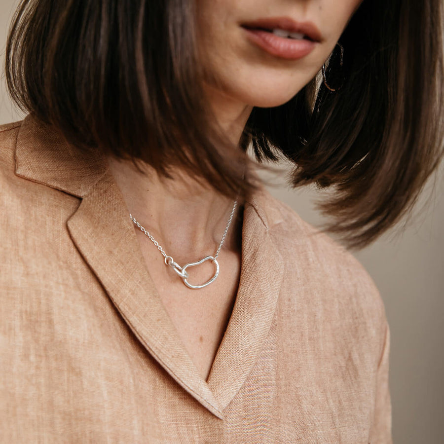 Dainty yet strong sterling silver necklace.