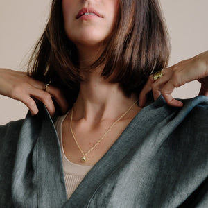 Minimal dainty simple chain necklace by Mulxiply.