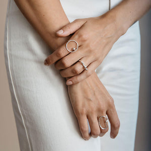Statement Rings in Sterling Silver by Mulxiply