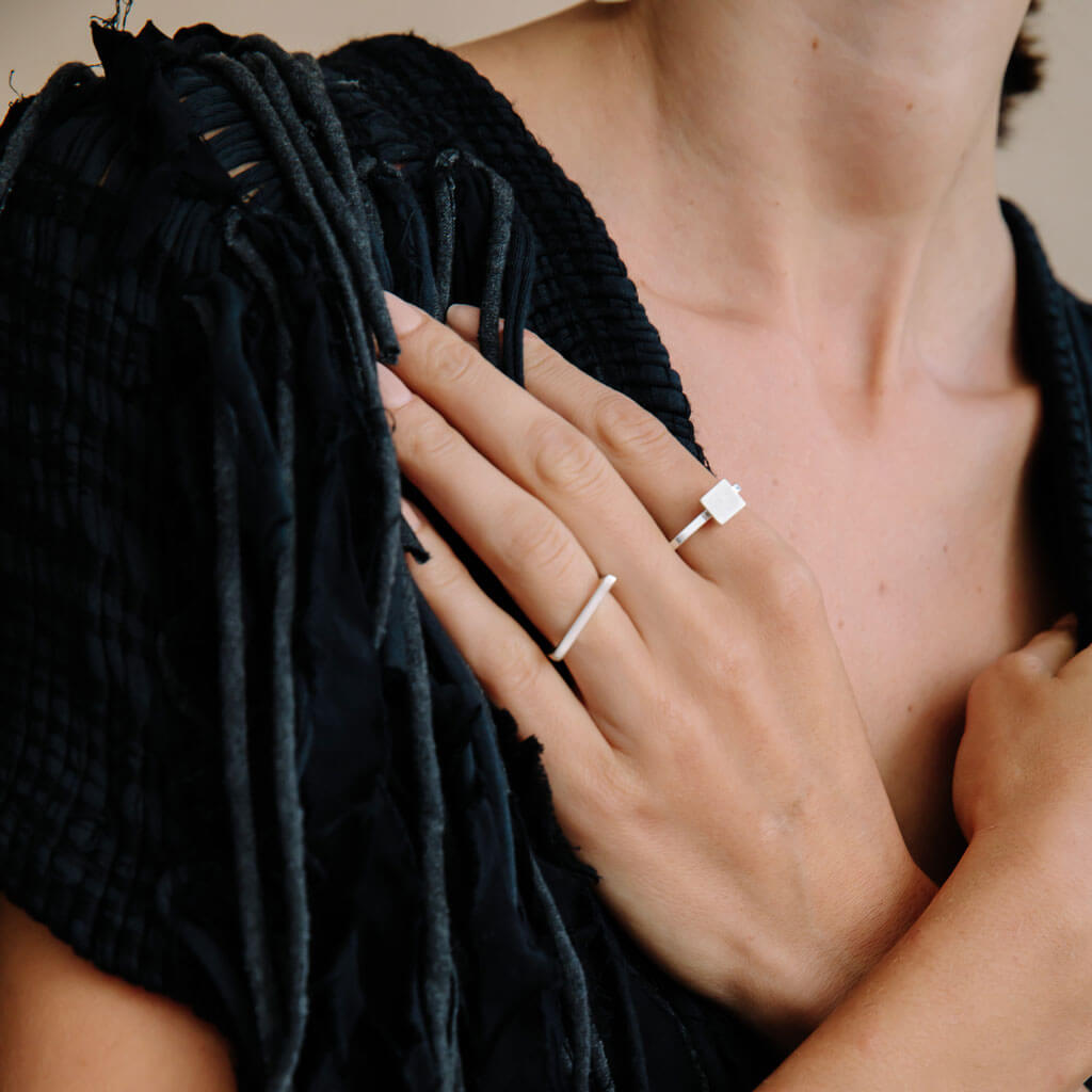 Square Stacking Rings Square Stacking Ring - Sterling Silver | MULXIPLY