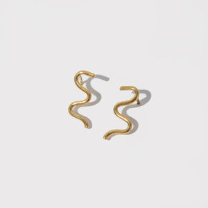 Simple and festive squiggle earrings.